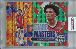 2023-24 Panini Mosaic Amen Thompson Stare Masters Teal Mosaic #19 RC【18/75】 Houston Rockets