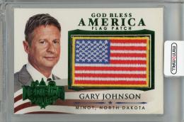 2016 Decision Series 2 2016 God Bless America Mini Flag Patches Green Foil #GBA26 Gary Johnson
