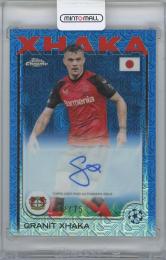 2024-25 TOPPS UEFA Japan Edition Soccer Chrome Autographs Blue Mojo Refractor / GRANIT XHAKA(Bayer 04 Leverkusen) 【22/75】