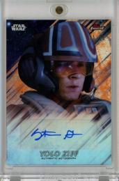 2018 Topps Star Wars Finest  Stefan Grube as Yolo Ziff Autographs Orange Refractors #FASG ※傷あり 01/25