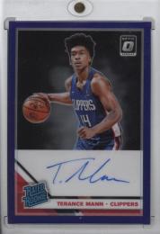 2019-20 PANINI DONRUSS OPTIC Rated Rookie Autograph Card Purple Terance Mann
