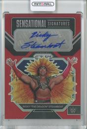 2023 Panini Prizm WWE Ricky "The Dragon" Steamboat Sensational Signature/Red/#SN-SHN【44/99】 Legends