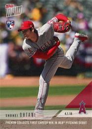 2018 TOPPS NOW  #23 Shohei Ohtani 【英語版】PHENOM COLLECTS FIRST CAREER WIN IN MLB PITCHING DEBUT(2018年4月1日 大谷翔平 MLB投手デビュー戦で初勝利) RC