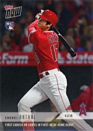 2018 TOPPS NOW  #32 Shohei Ohtani 【英語版】FIRST CAREER HR COMES IN FIRST AB OF HOME DEBUT(2018年4月3日 大谷翔平 本拠地デビューの初打席でホームラン) RC
