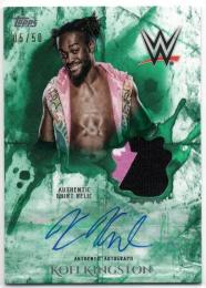 2018 TOPPS WWE Undisputed	Green Parallel Jersey Autograph	Kofi Kingston	【05/50】