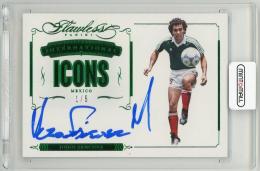 2015-16 Panini Flawless Hugo Sanchez International Icons Signatures Emerald Parallel(ON CARD)【1/5】 Mexico