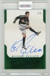 2015-16 Panini Flawless Michael Ballack Pitch Perfect Signatures Emerald Parallel(ON CARD)【5/5】 Germany