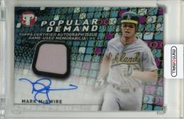 2022 TOPPS Pristine Popular Demand Autograph Relics #PDARMM Mark McGwire 直筆サインカード Oakland Athletics