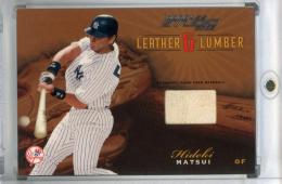 2003 Donruss Studio New York Yankees Hideki Matsui Leather and Lumber (ROOKIE YEAR!) 049/100