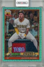 2026 Topps Series 2 Jackson Merrill 1991 Topps Chrome (Silver Pack) Aqua Mojo Refractor #91C2-39【147/199】 San Diego Padres
