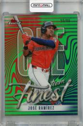 2026 Topps Finest Jose Ramirez Team Finest Green Refractor #TF-10【55/99】 Cleveland Guardians