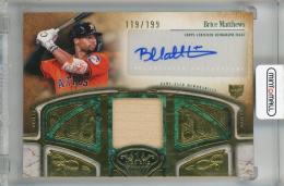 2026 Topps Tier One Brice Matthews Autographed Tier One Relics #AT1R-BM RC ※裏面白かけあり【119/199】 Houston Astros
