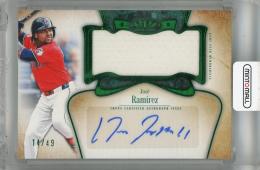 2026 Topps Tier One Jose Ramirez Autographed Tier One Jumbo Relics Green #AT1JR-JR【14/49】 Cleveland Guardians