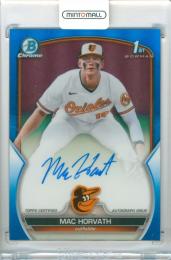 2023 Topps Bowman Draft Mac Horvath #CDA-MH Chrome Prospect Autograph Blue Refractor Parallel【063/150】 Orioles