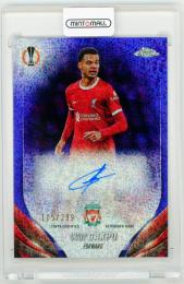 2023-24 Topps Chrome UEFA Club Competitions Cody Gakpo Autographs Violet Speckle Refractors Parallel【105/299】 Liverpool FC