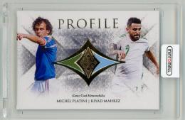 2023 Futera Unique World Football Michel Platini/Riyad Mahrez Profile Dual Relics【19/20】 France/Manchester City