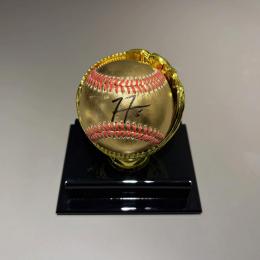 Freddie Freeman Los Angeles Dodgers Autographed Gold Leather Baseball