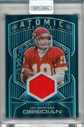 【裏面上部若干難あり】2020 PANINI Obsidian Joe Montana Player Worn Material【38/50】