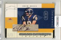 2003 FLEER DREW BREES AUTOGRAPH NEW ORLEANS SAINTS