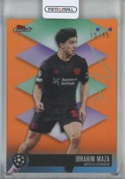 2025-26 Finest UEFA Club Competitions Ibrahim Maza Orange Refractors #454【15/15】 Bayer Leverksen