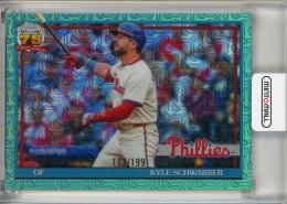 2026 Topps Kyle Schwarber  '91 Topps Silver Pack Chrome Series 2 Aqua Refractors #91C211 【177/199】 Philadelphia Phillies