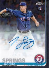 2019 Topps Chrome Texas Rangers Jeffrey Springs Rookie Autographs
