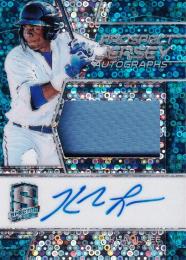2019 Panini Chronicles Kansas City Royals Khalil Lee Spectra Rookie Jersey Autographs Neon Blueパラレル版 03/49