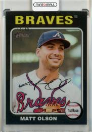 2024 Topps Heritage Chrome  Matt Olson  Black Refractors #440 【12/75】 Atlanta Braves