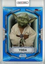 2022 Topps Finest Star Wars  Yoda Blue 002/150