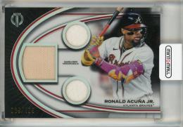 2026 Topps Tribute   Ronald Acuna Jr.  Triple Relics #TTRRA 【29/199】 Atlanta Braves
