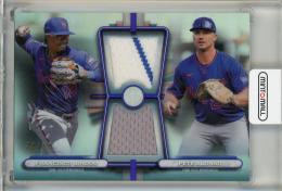 2026 Topps Tribute Pete Alonso/Francisco Lindor Dual Player Relics Purple #DRLA 【22/75】 New York Mets
