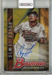 2017 Bowman Chrome Draft Royce Lewis Defining Moments Autographs Gold Refractors #BDMARL【14/50】 Minnesota Twins