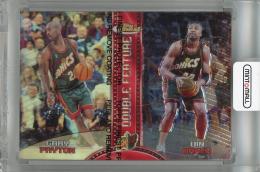 1999-00 Finest Gary Payton/Vin Baker Double Feature Left Refractors #DF10 ※状態難 Seattle Supersonics