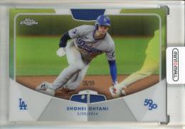 2024 Topps 50/50 Ohtani Shohei Ohtani Chrome Green Refractors #1【38/99】 Los Angeles Dodgers