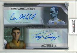 2021 Topps Star Wars MASTERWORK  Lars Mikkelsen as Grand Admiral Thrawn & Taylor Gray as Ezra Bridger Dual Autograph 48/50