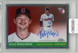 2025 TOPPS Chrome Platinum Kyle Manzardo Anniversary Autographs #CPAKM Cleveland Guardians