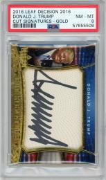 2016 LEAF Donald J. Trump Cut Signatures GOLD【PSA8】 Non sports