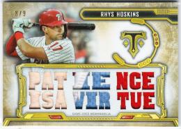 2020 TOPPS Triple Threads Rhys Hoskins Triple Threads Relic Gold 9枚限定 /8