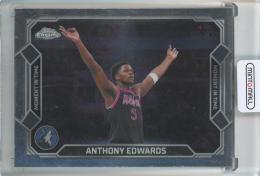 2025-26 Topps Chrome Update Anthony Edwards Moment In Time #MT3 Minnesota Timberwolves