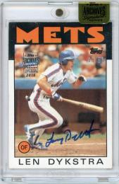 2015 TOPPS Archives Signature Series Len Dykstra Autograph (1986 TOPPS #53)【30/36】 New York Mets