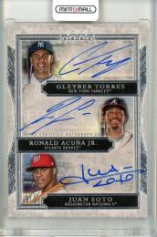 2020 Topps Five Star Gleyber Torres / Ronald Acuna Jr. / Juan Soto #FST-GTH Triple Autographs 【4/5】Yankees / Braves / Nationals