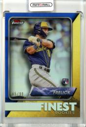 2024 Topps Finest Sal Frelick #FRD-2 Rookie Design Variations Blue Refractor【45/99】 Brewers