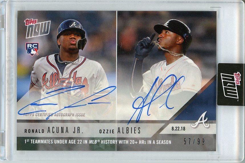 ミントモール / MINT 梅田店 / 【ケースに微スレ有り】2018 TOPPS NOW Ronald Acuna Jr. & Ozzie  Albies Dual Autograph 57/99 (RC)