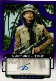 2018 TOPPS Star Wars Galactic Files 	Purple Parallel Autograph	Jordan Stephens (Corporal Tonc)	【02/25】