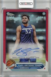 2023-24 Topps Chrome Karl-Anthony Towns Autographs Red Refractors #CG-KAT【3/5】 Minnesota Timberwolves