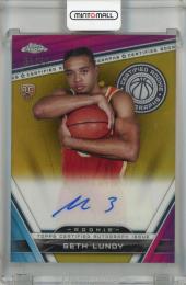 2023-24 Topps Chrome Seth Lundy Certified Rookie Autographs Gold Refractors #CRA-SL RC【05/50】 Atlanta Hawks