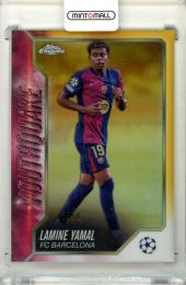 2024-25 Topps Chrome UEFA Club Competitions Soccer Lamine Yamal #YQ-20 YouthQuake Gold Refractor【21/50】 FC Barcelona