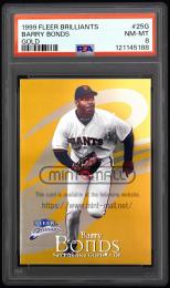 1999 Fleer Brilliants #25 Barry Bonds Gold【82/99】【PSA NM-MT 8】 San Francisco Giants