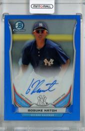 2014 Topps Bowman Chrome Gosuke Katoh Prospect Autographs Blue Refractors #BCAPGK【059/150】 New York Yankees