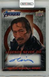 2020 UPPER DECK Avengers Endgame and Captain Marvel Hiroyuki Sanada Legends Never Die Casual Autographs #LNDCHS AVENGERS ENDGAME